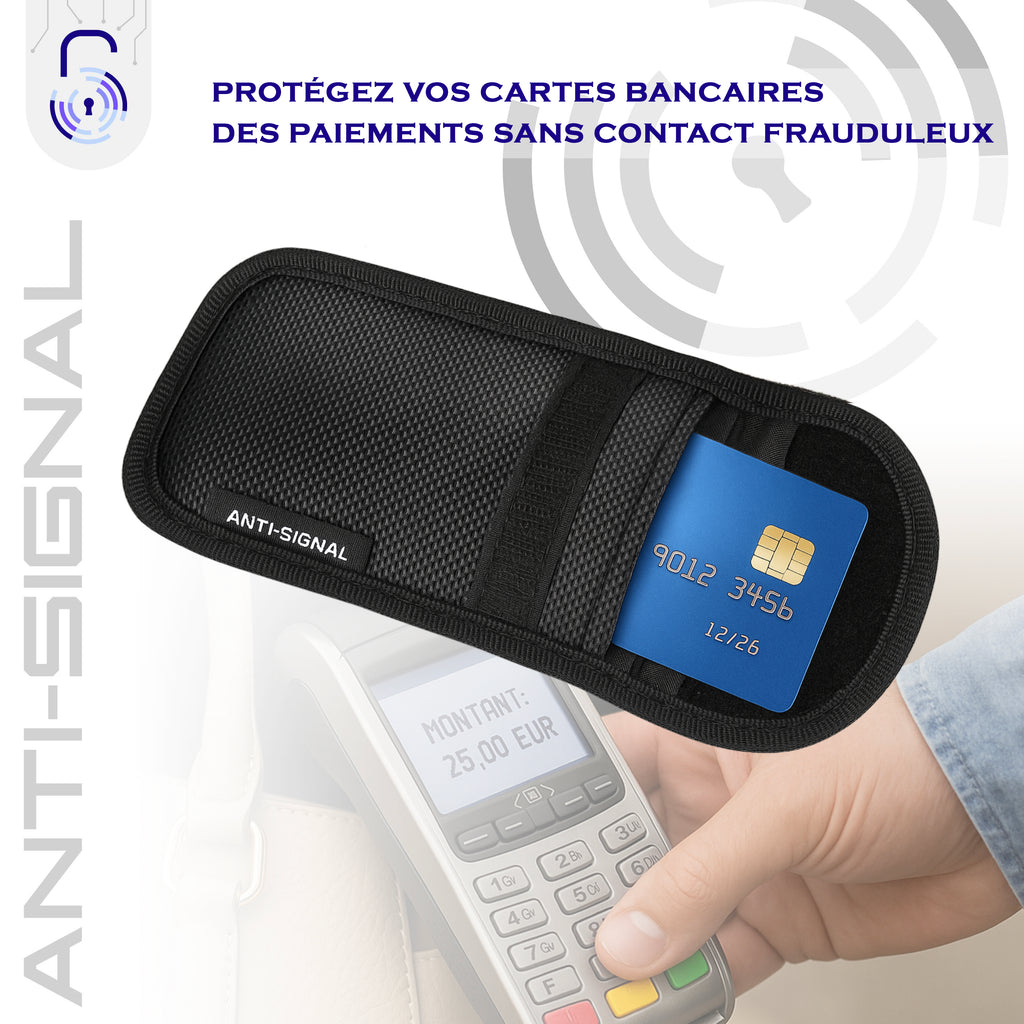Pochette de protection FARADAY pour carte bancaire